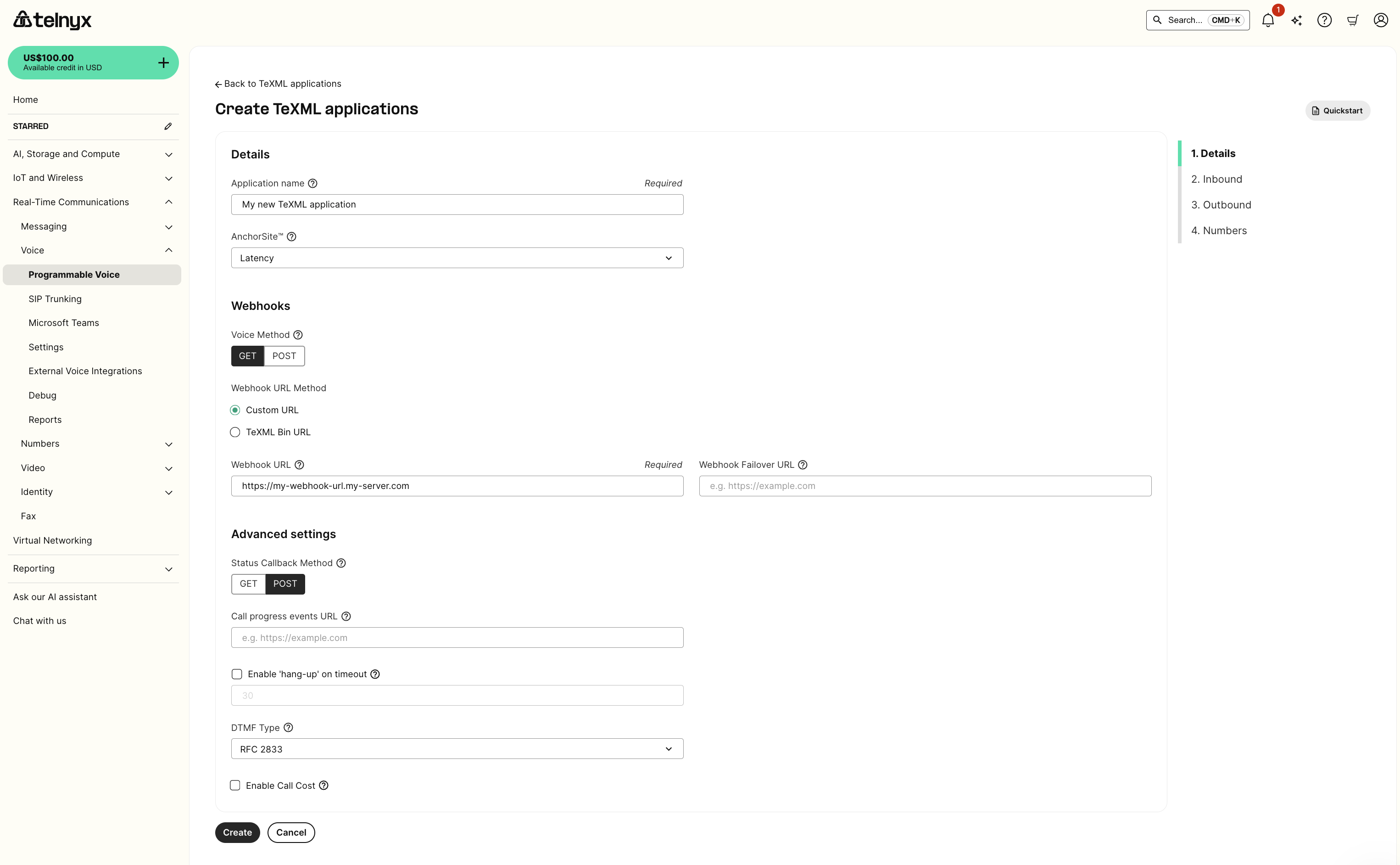 Setting up callback URL